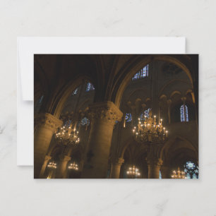Verziertes Inneres von Notre Dame, Paris Postkarte