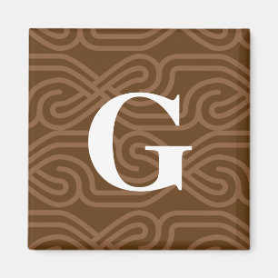 Verziertes Knüpfarbeit-Monogramm - Buchstabe G Magnet