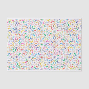 Verziertes Mosaikmuster Seidenpapier