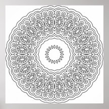 Verziertes ovales Medaillon-Mandala-Ringmuster Kun
