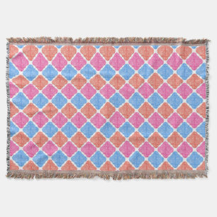 Verziertes Patchwork-Diamanten-Muster Decke