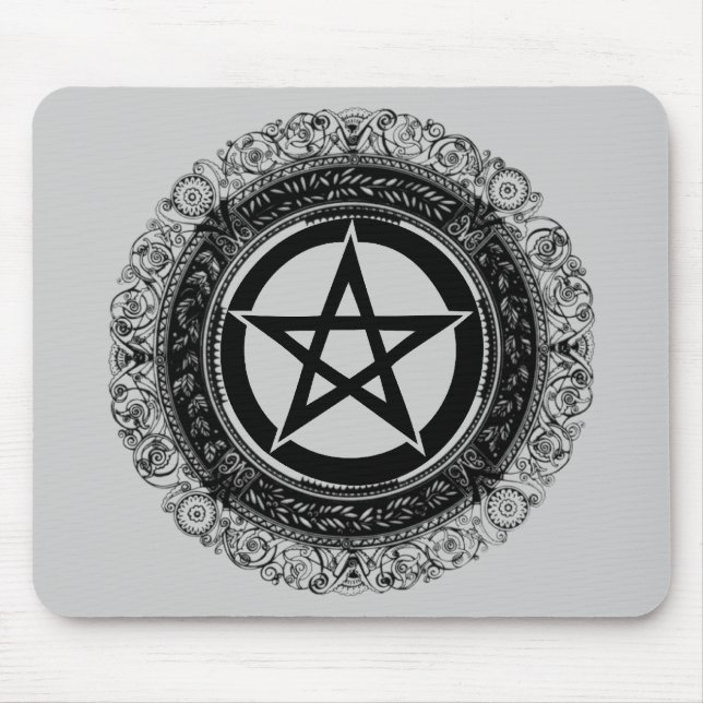 Verziertes Pentagramm Mousepad (Vorne)