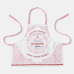 Verziertes PINK-Glück ist hausgemachte KIDS Backe Schürze