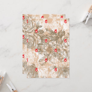 Verziertes Textildesign mit Blumenmuster in Einladung
