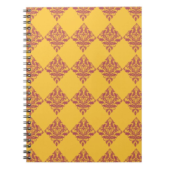 Verziertes Vintages DamaskNotebook Notizblock (Vorderseite)