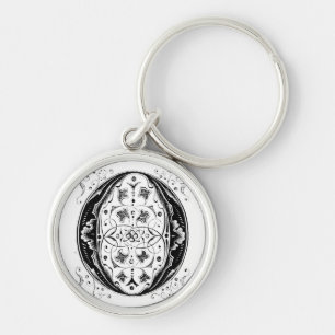 Verziertes Vintages Monogramm "O" Schlüsselanhänger