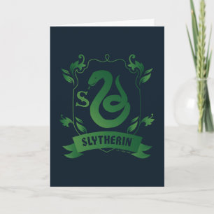 Verziertes Wappen des Hauses SLYTHERIN™ Karte