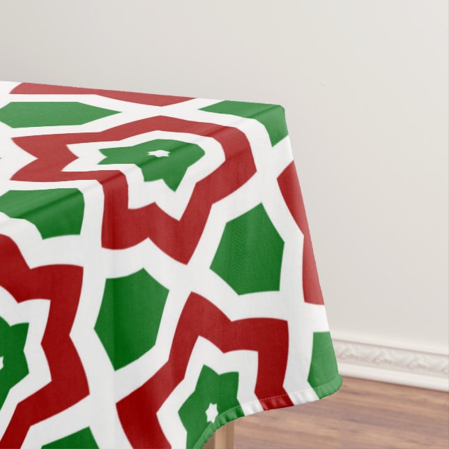Verziertes Weihnachtsmuster Tischdecke (Beispiel)