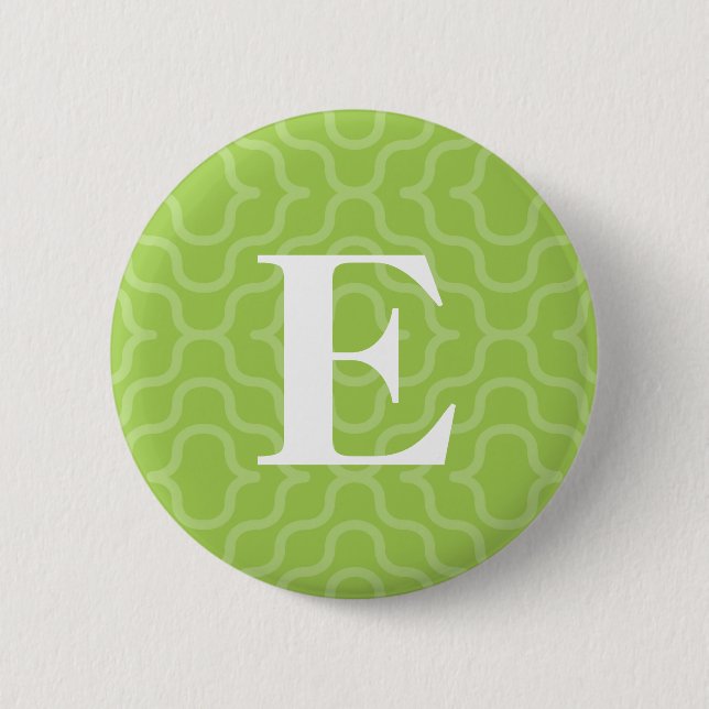 Verziertes zeitgenössisches Monogramm - Buchstabe Button (Vorderseite)