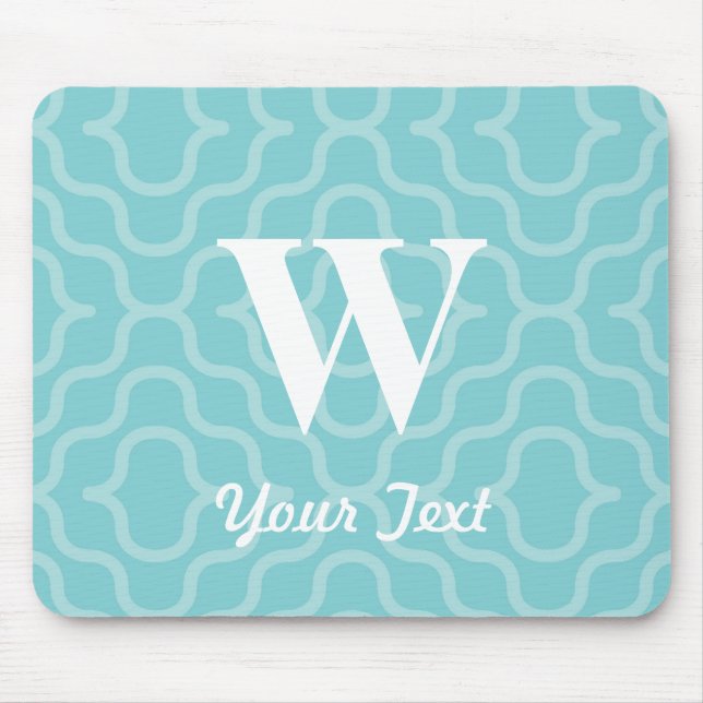 Verziertes zeitgenössisches Monogramm - Buchstabe Mousepad (Vorne)