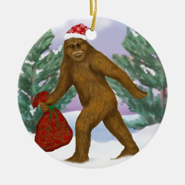 Verzierung Bigfoots Sankt Keramik Ornament (Vorne)