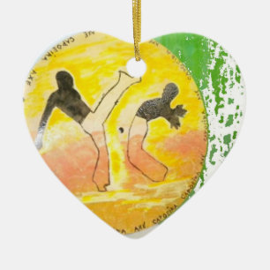 Verzierung capoeira Scheiben-Kampfkunstkämpfer Keramikornament