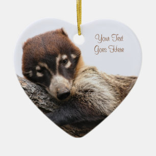 Verzierung: Coatimundi #4 (Herz) Keramik Ornament