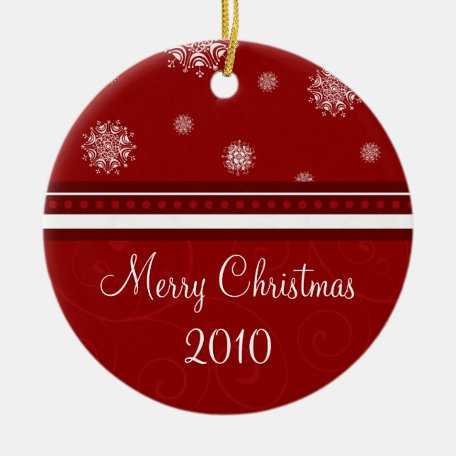 Verzierung der frohen Weihnacht-2010 Keramikornament (Vorne)