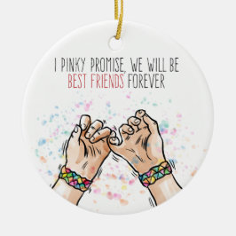 Verzierung des beste Freund-Finger-Versprechen-| Keramik Ornament