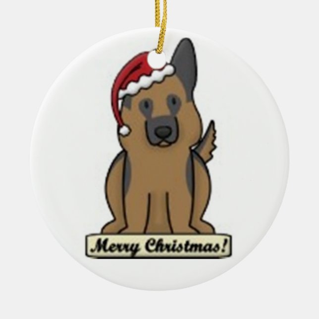 Verzierung des Cartoon-GSD Keramikornament (Vorne)