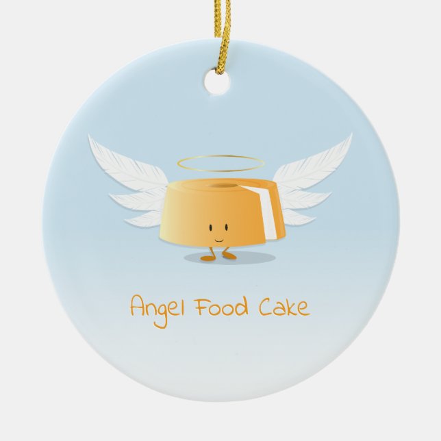 Verzierung des Engels-Nahrungsmittelkuchen-| Keramik Ornament (Vorne)