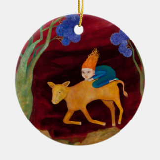 Verzierung des goldenen Kalb-2 Keramik Ornament