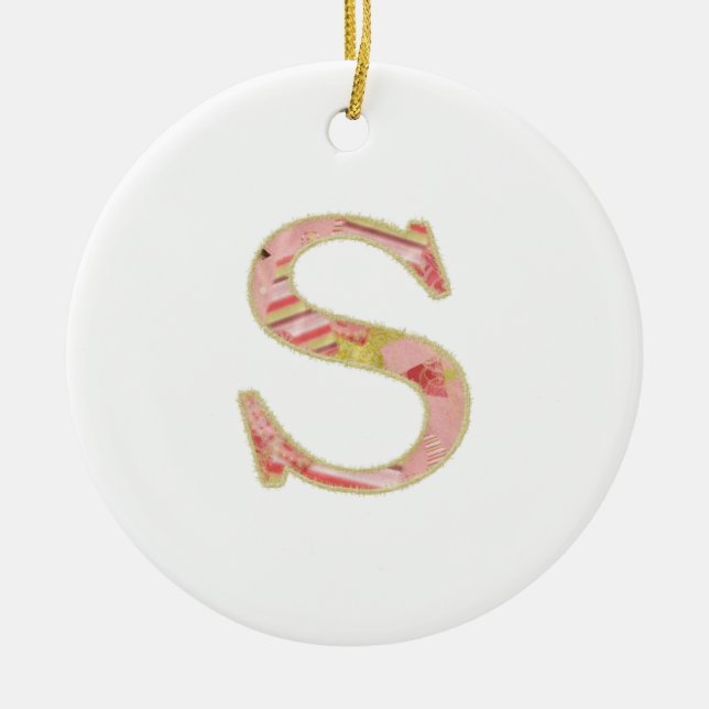 Verzierung des Weihnachtens Keramikornament (Vorne)