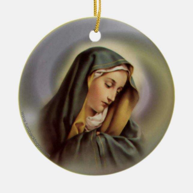 Verzierung Jungfrau-Marys 2 Keramikornament (Vorne)
