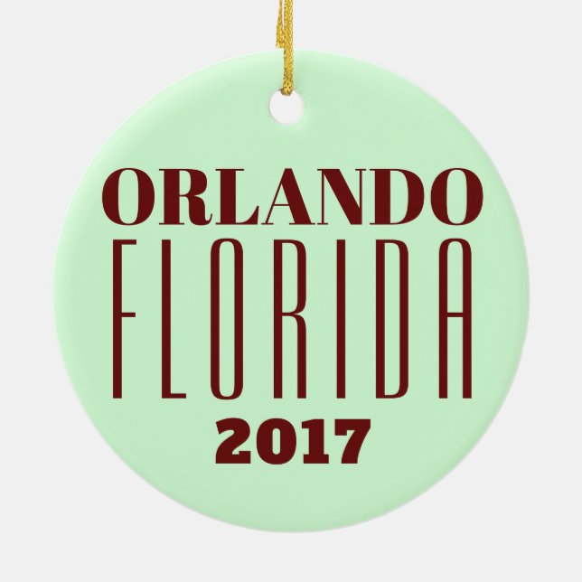 Verzierung kundengerechten Orlandos, Florida Keramikornament (Hinten)