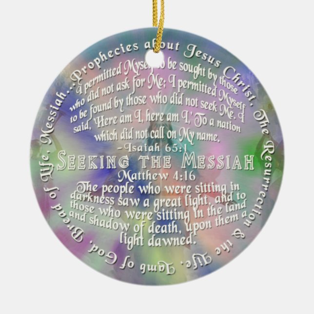 VERZIERUNG messianisches Prophezeiungen Keramikornament (Vorne)