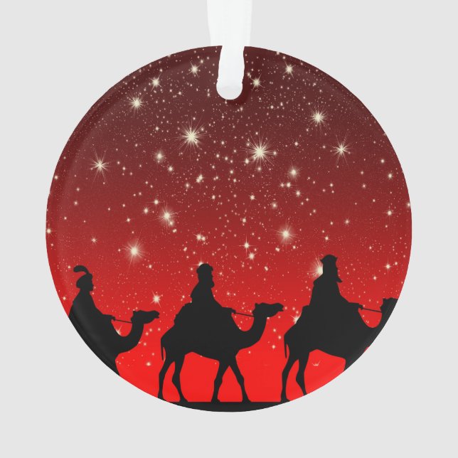 Verzierung mit 3 weisen Männern Ornament (Rückseite)