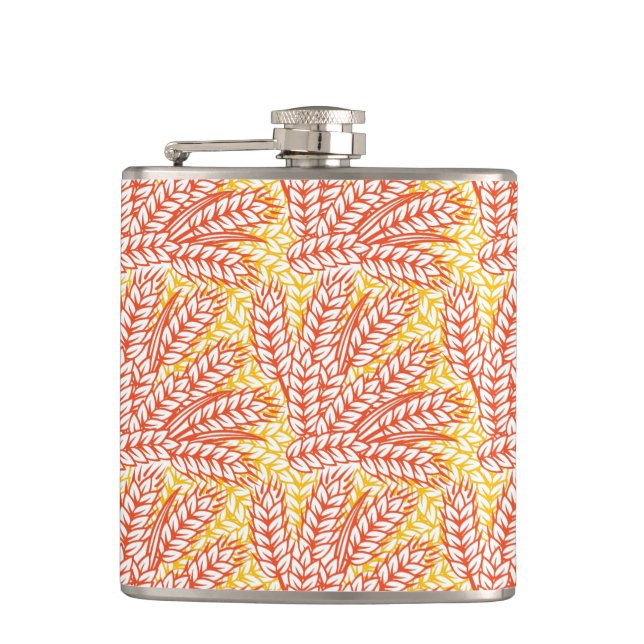 Verzierung mit den Weizenohren Flachmann (Vorderseite)