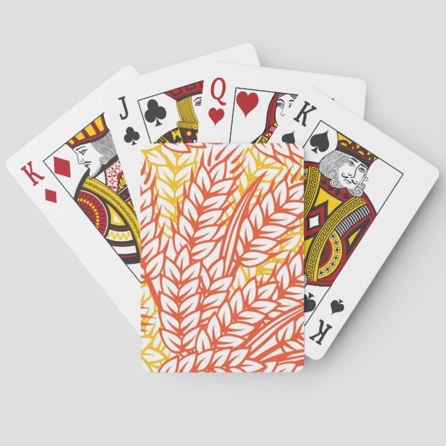Verzierung mit den Weizenohren Spielkarten (Rückseite)