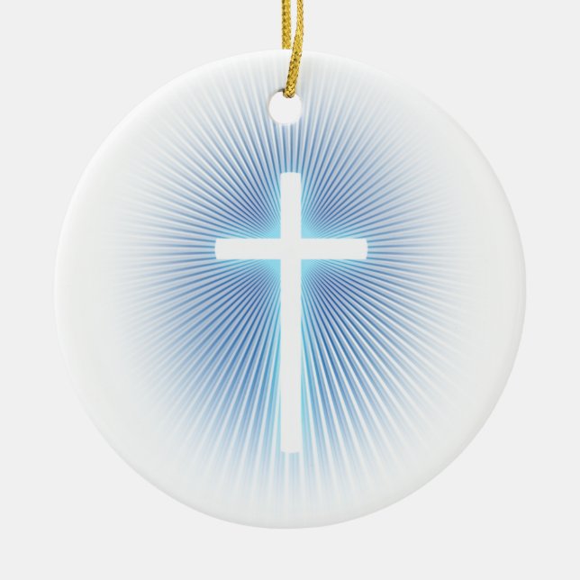 Verzierung mit Kreuz Keramikornament (Vorne)