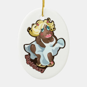 Verzierung mit lustigem Flusspferdcharakter Keramik Ornament
