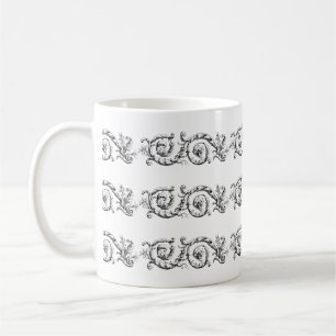 Verzierung mit Trennlinien-Ornamenten Kaffeetasse