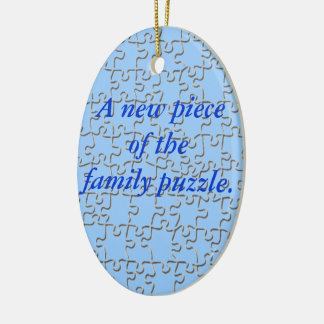 Verzierung - neues Stück des Familienpuzzlespiels Keramik Ornament