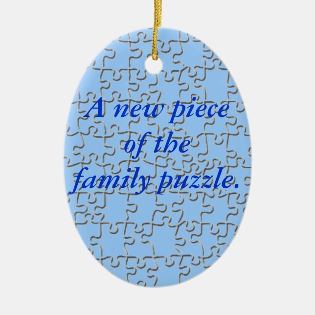 Verzierung - neues Stück des Familienpuzzlespiels Keramik Ornament (Vorne)