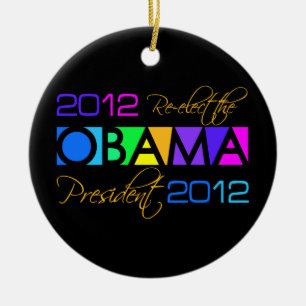 Verzierung OBAMA 2012 Keramikornament