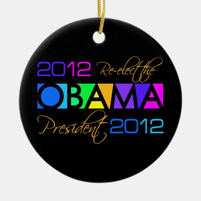 Verzierung OBAMA 2012 Keramikornament (Vorne)