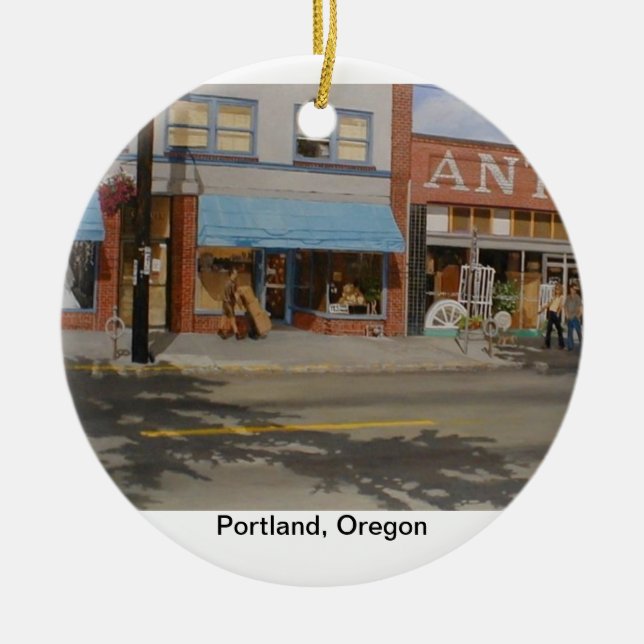 Verzierung Portlands Oregon Keramikornament (Vorne)