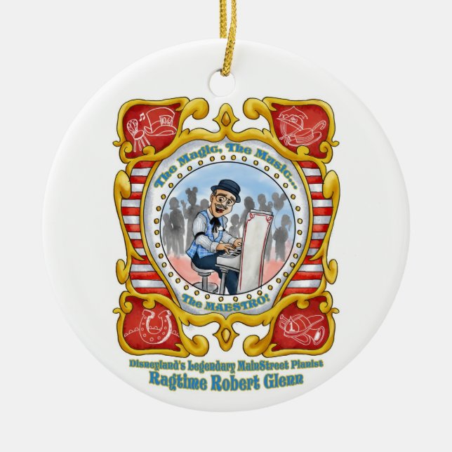 Verzierung Ragtime-Roberts Disneyland Keramikornament (Vorne)