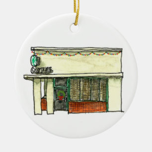 Verzierung San Carlos Kalifornien - Kaffeestube Keramik Ornament