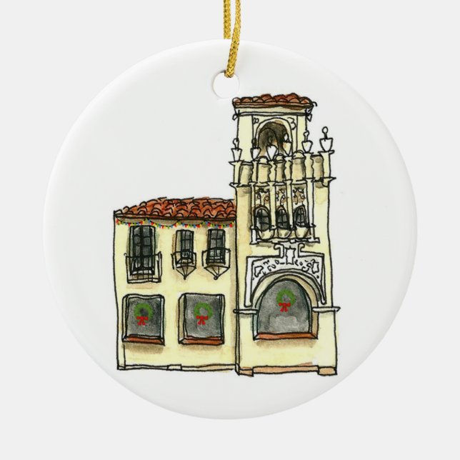 Verzierung San Carlos Kalifornien - Keramikornament (Vorne)