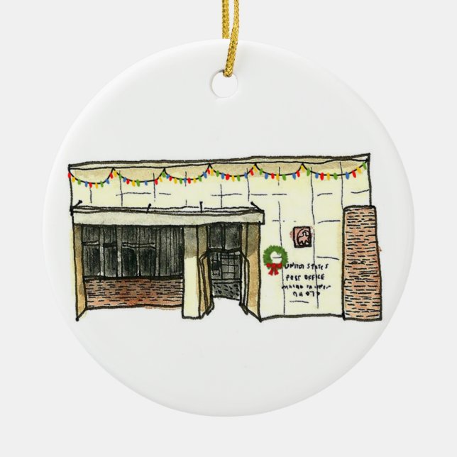 Verzierung San Carlos Kalifornien - Post Keramik Ornament (Vorne)