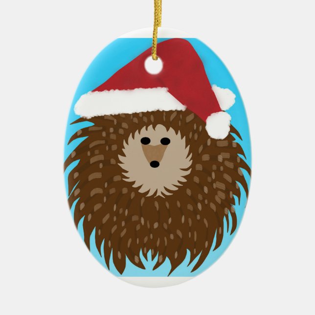Verzierung Sankt Hedgie Keramikornament (Vorne)