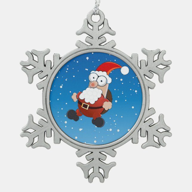 Verzierung Schneeflocken Zinn-Ornament (Vorderseite)