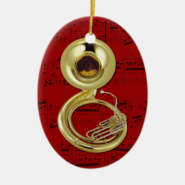 Verzierung - Sousaphone (Tuba) - wählen Sie Ihre Keramikornament (Vorne)