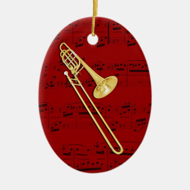 Verzierung - Trombone (Baß) - wählen Sie Ihre Keramikornament (Vorne)