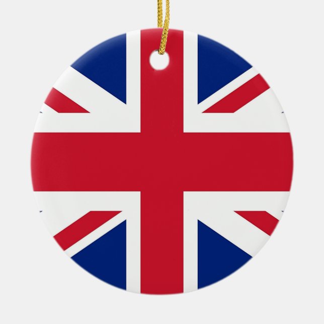 Verzierung unter der Flagge des Vereinigten Königr Keramik Ornament (Vorne)