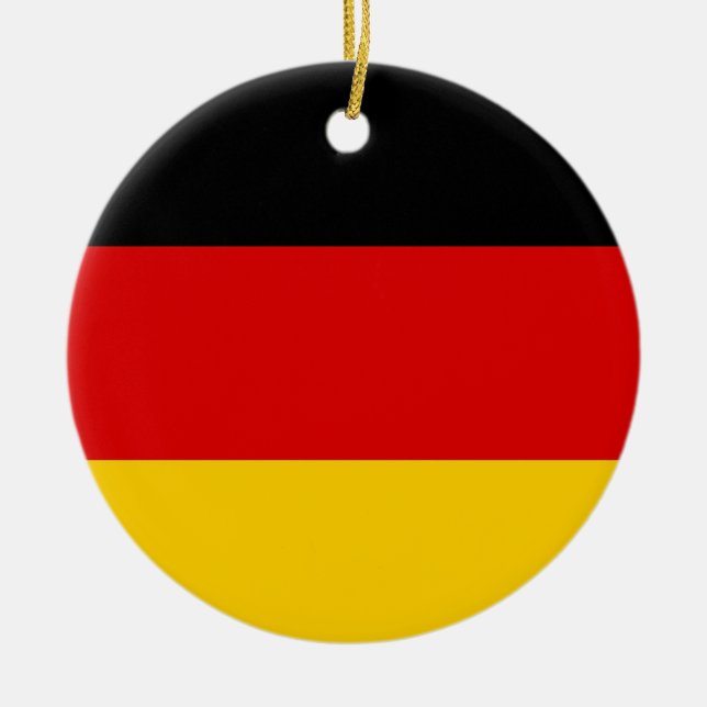 Verzierung unter der Flagge Deutschlands Keramik Ornament (Vorne)