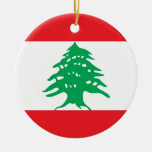 Verzierung unter der Flagge Libanons Keramik Ornament