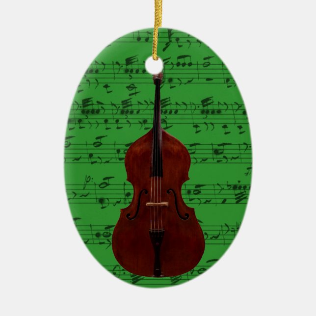 Verzierung - voller Kontrabass - wählen Sie Sie Keramik Ornament (Vorne)