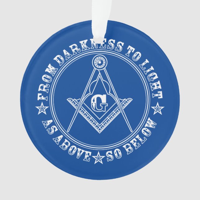 Verzierung von Freimaurersymbolen Ornament (Vorderseite)